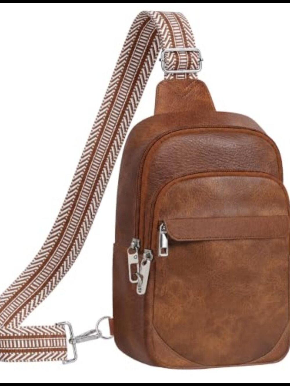 Anti Theft Crossbody Sling Bag RFID Blocking Faux PU Leather